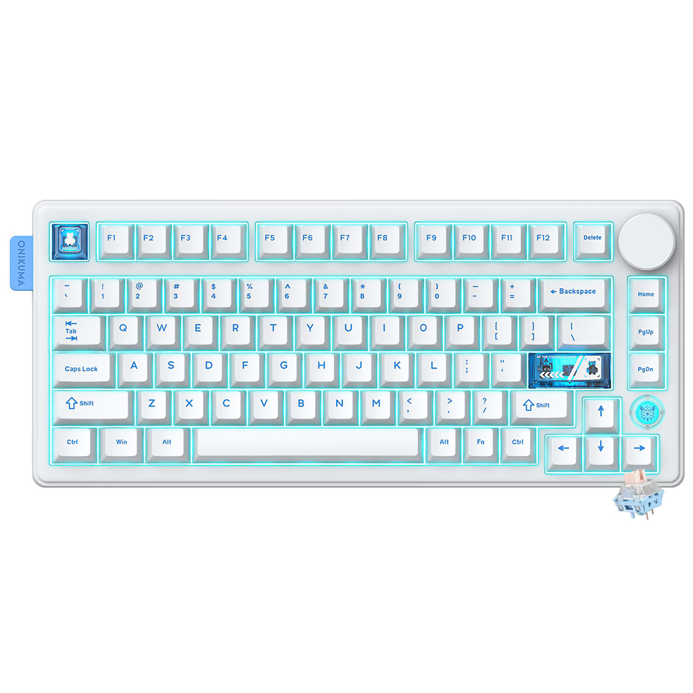 Teclado Gamer Mecánico Onikuma MT706 Wireless RGB Inglés Blanco