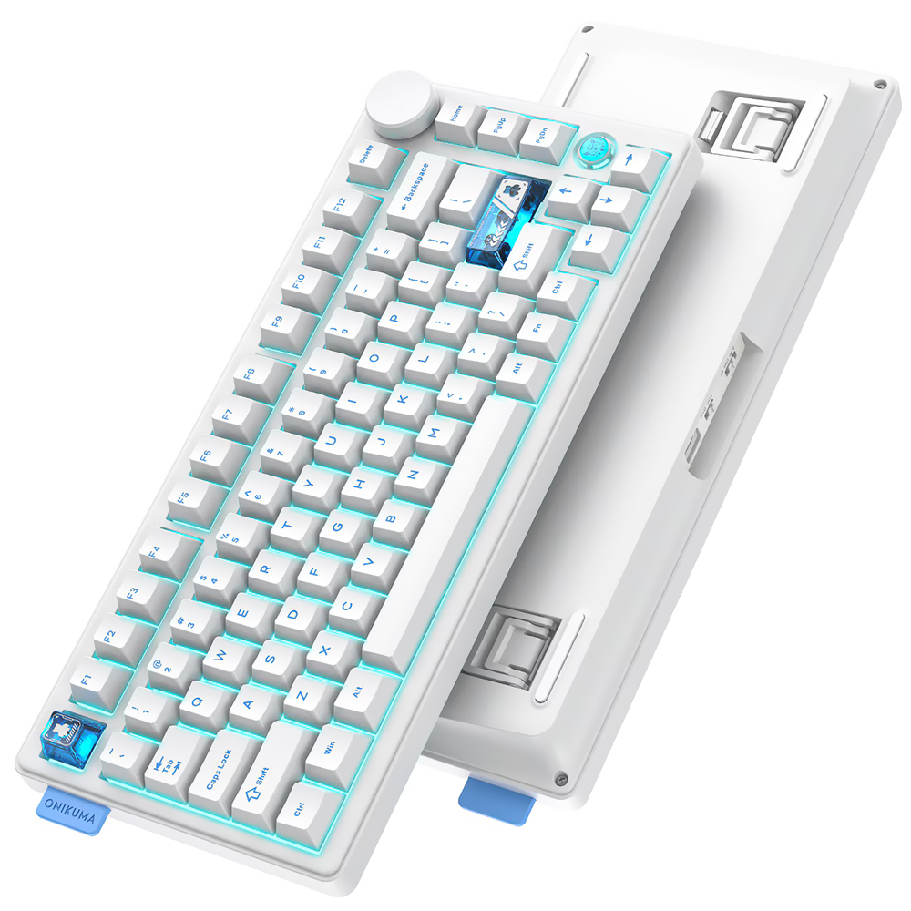 Teclado Gamer Mecánico Onikuma MT706 Wireless RGB Inglés Blanco