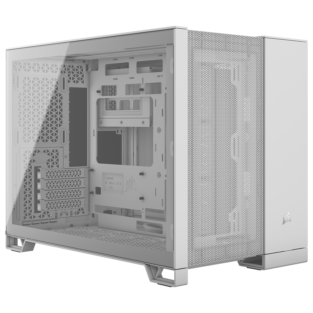 Gabinete Gamer Corsair CC-9011264-WW 2500 Series AirFlow Mid Tower Blanco