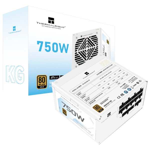 Fuente de Alimentación Thermalright TR KG750 W 750W ATX 3.1 Modular 80 Plus Gold Bivolt Blanco