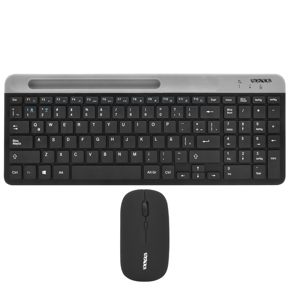 Teclado + Mouse Satellite AK-612G BT Wireless Español Negro