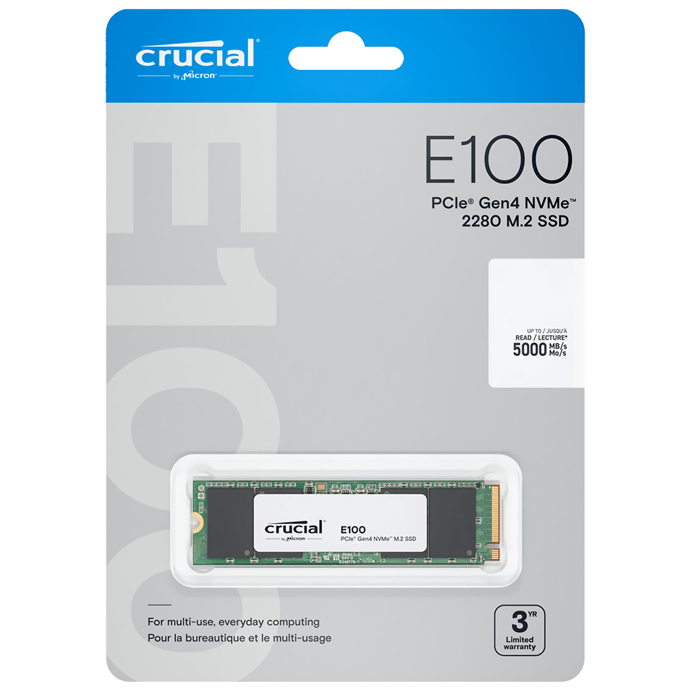 SSD Crucial M.2 2TB E100 NVMe - CT2000E100SSD8