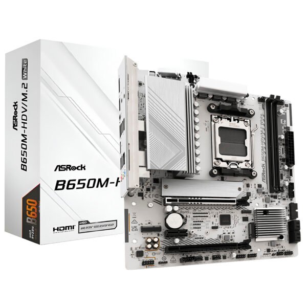 Placa Madre ASROCK B650M-HDV M.2 White Socket AM5 DDR5
