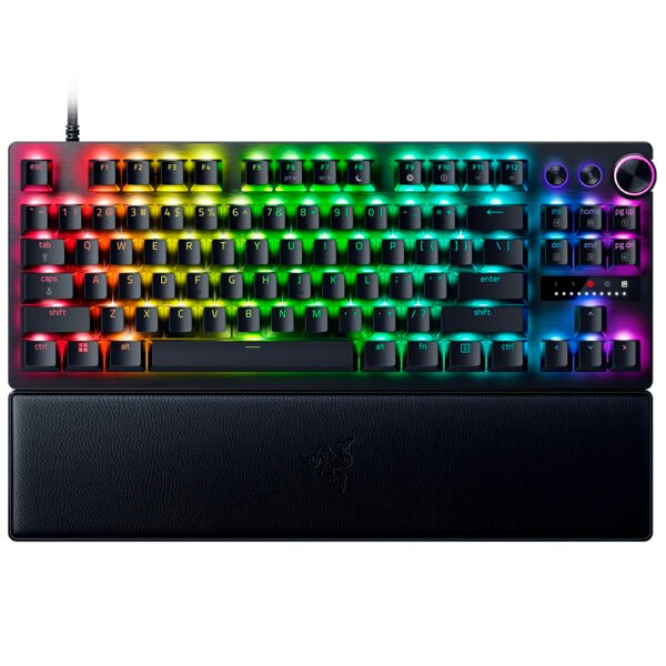 Teclado Gamer Óptico RAZER Huntsman V3 Pro Analog USB RGB Inglés-Negro (RZ03-04970200-R3U1)