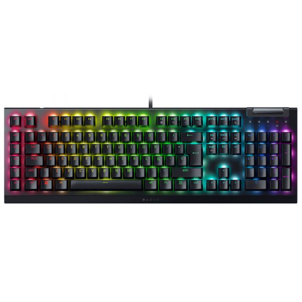 Teclado Gamer Mecánico RAZER Blackwidow V4 X USB RGB Yellow Español-Negro (RZ03-04702800-R311)