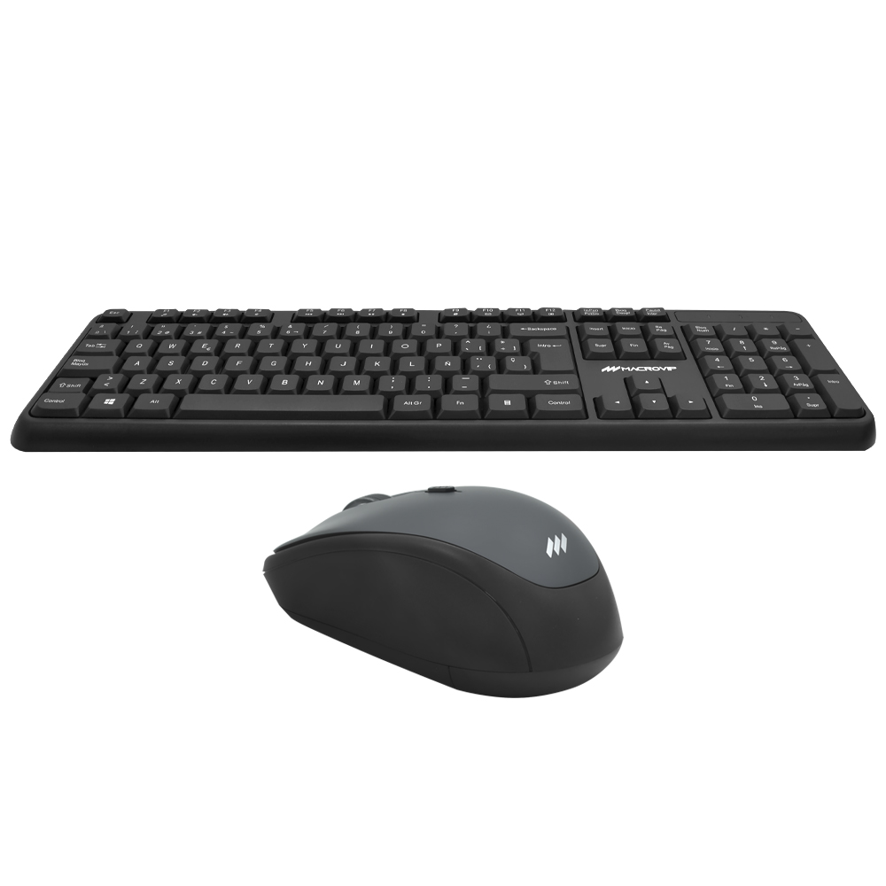 Teclado + Mouse Macrovip MV-MK300WB-SP Wireless Español Negro