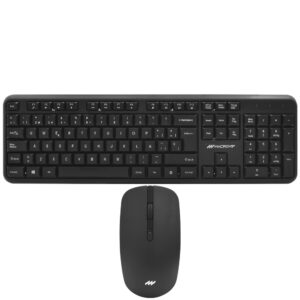 Teclado + Mouse Macrovip MV-MK200WB-SP Wireless Español Negro