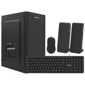 GABINETE KIT FTX FTXC7 Español FONTE 600W+MOUSE+SPEAKER+TECLADO Negro