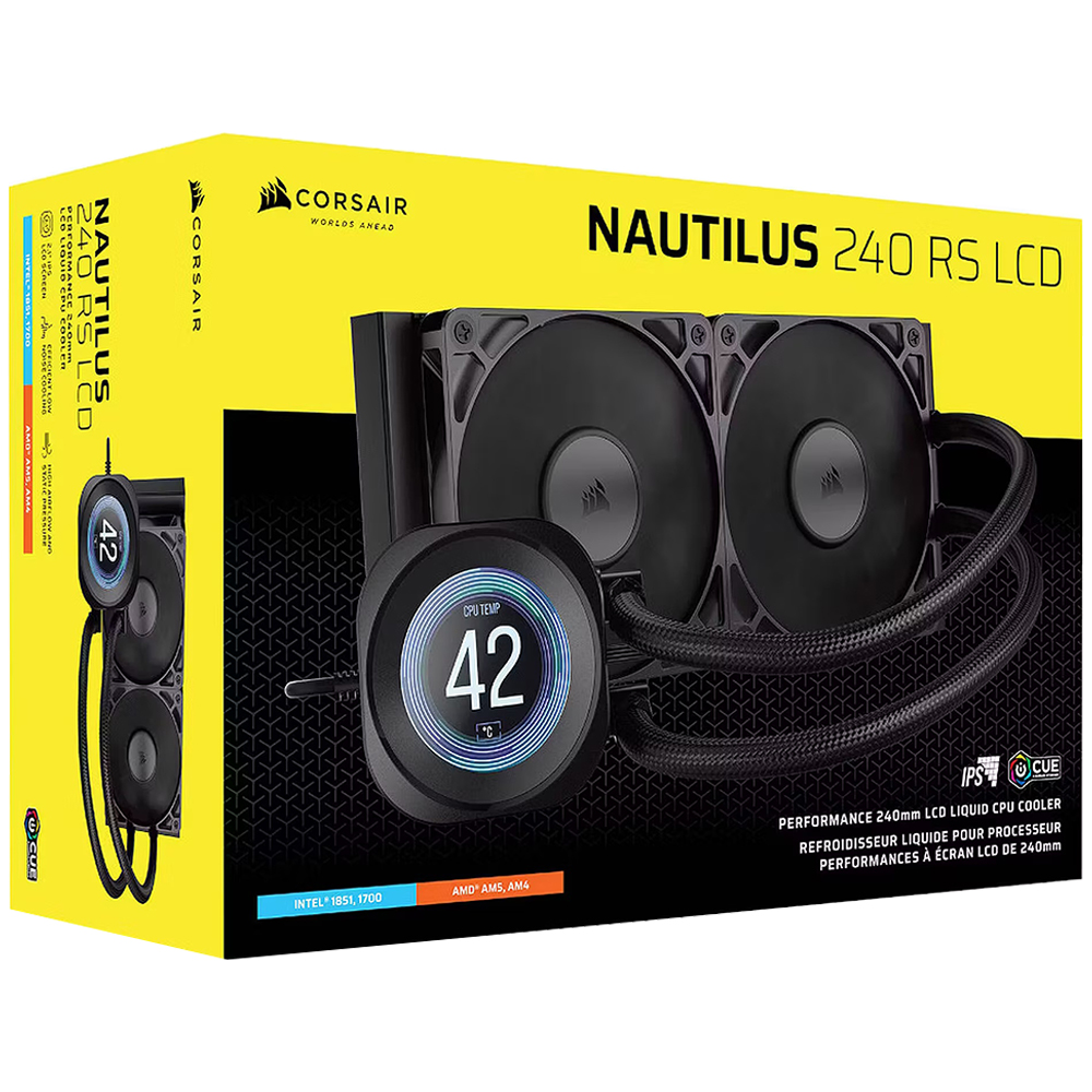 Refrigeración Liquida Corsair Nautilus 240 RS LCD 240MM - Negro (CW-9061031-WW)