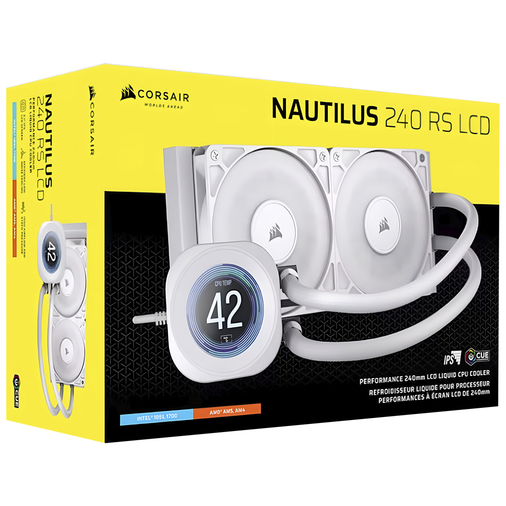 Refrigeración Liquida Corsair Nautilus 240 RS LCD 240MM - Blanco (CW-9061032-WW)