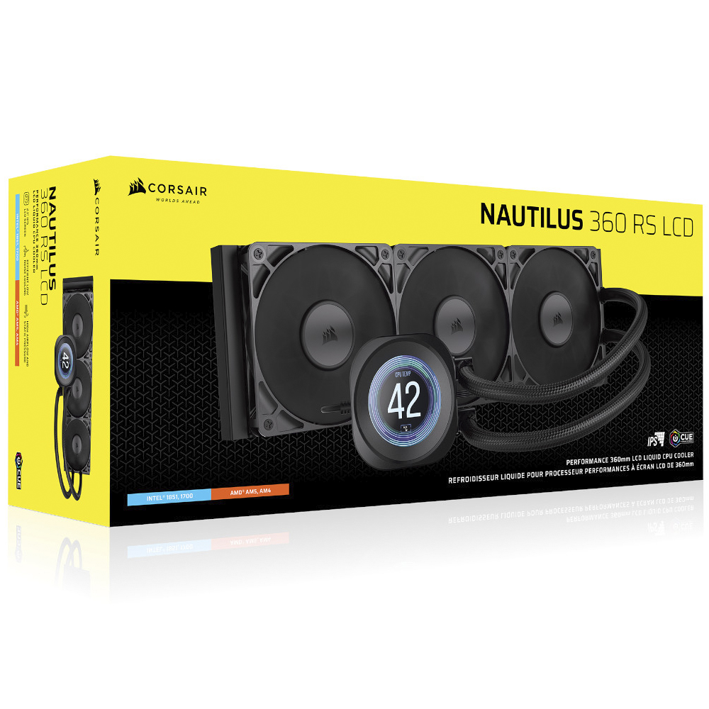 Refrigeración Liquida Corsair Nautilus 360 RS LCD 360MM - Negro (CW-9061033-WW)