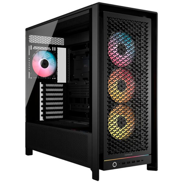 Gabinete Gamer Corsair CC-9011309-WW Frame 5000D Rs High-Airflow 4 Cooler ARGB Negro