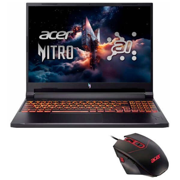 Notebook Gamer Acer Nitro V 16 ANV16-72-7809 Intel Core 7 240H Pantalla WUXGA 16" 32GB RAM 512GB SSD Windows 11 Home GeForce RTX5060 8GB - Obsidiana Negro (Inglés)