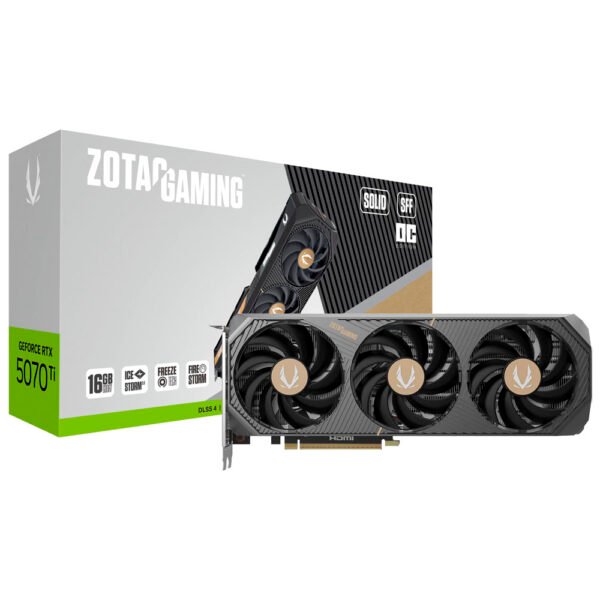 Tarjeta Gráfica ZOTAC Gaming Solid Sff OC 16 GB GeForce RTX 5070TI GDDR7-ZT-B50710J3-10P