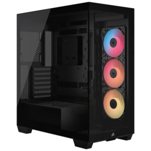 Gabinete Gamer Corsair CC-9011322-WW 3500 Series Mid Tower 3 Cooler ARGB Negro