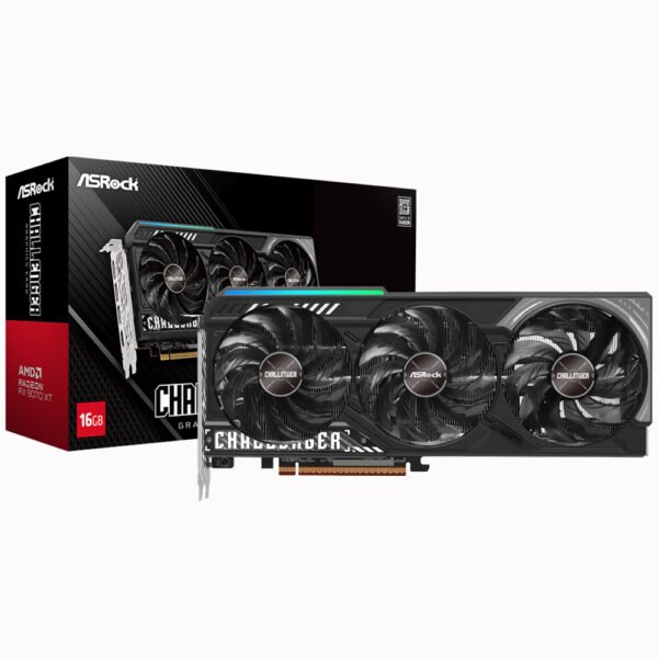 Tarjeta Gráfica ASROCK Challenger 16 GB Radeon RX 9070 XT GDDR6-90-GA61ZZ-00UANZ