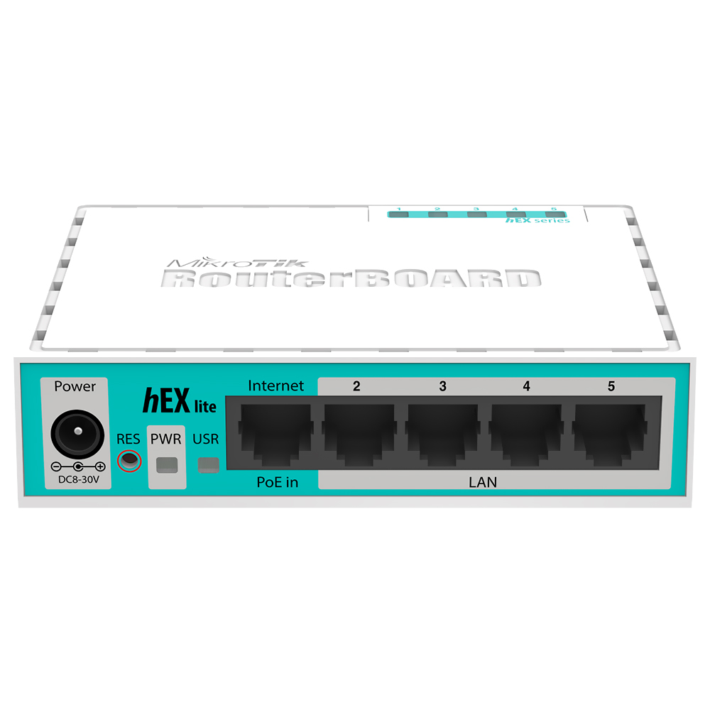 Switch Mikrotik Routerboard RB 750R2 Hex Lite Blanco