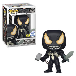 Funko Pop Marvel Venom Exclusive - Venom With Mjonir And Sword 1141 (glows In The Dark)