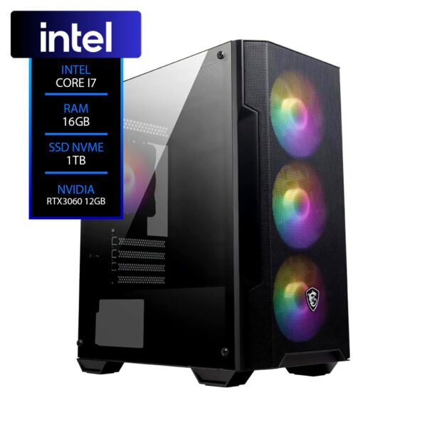 PC Intel i7 12700KF 16GB (2x8GB) RTX 3060 12GB 1TB NVMe