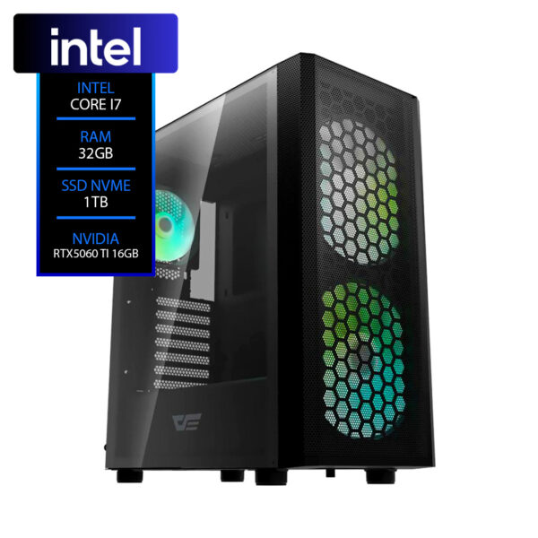 PC Intel Core i7 12700KF 32GB DDR5 RTX 5060 Ti 16GB 1TB NVMe