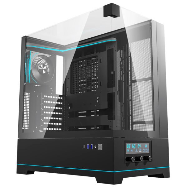 Gabinete Gamer darkFlash DY450 Pro Dy Series Land ATX Negro