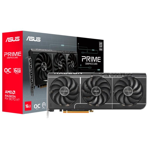 Tarjeta Gráfica ASUS Prime OC Gtiii 16 GB Radeon RX 9070 XT GDDR6-PRIME-RX 9070XT-O16G