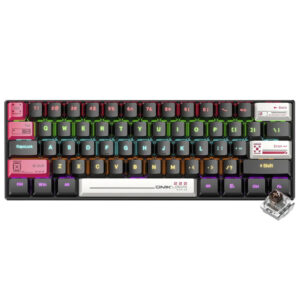 Teclado Gamer Mecánico Onikuma G55 Mini USB RGB Tea Inglés Negro