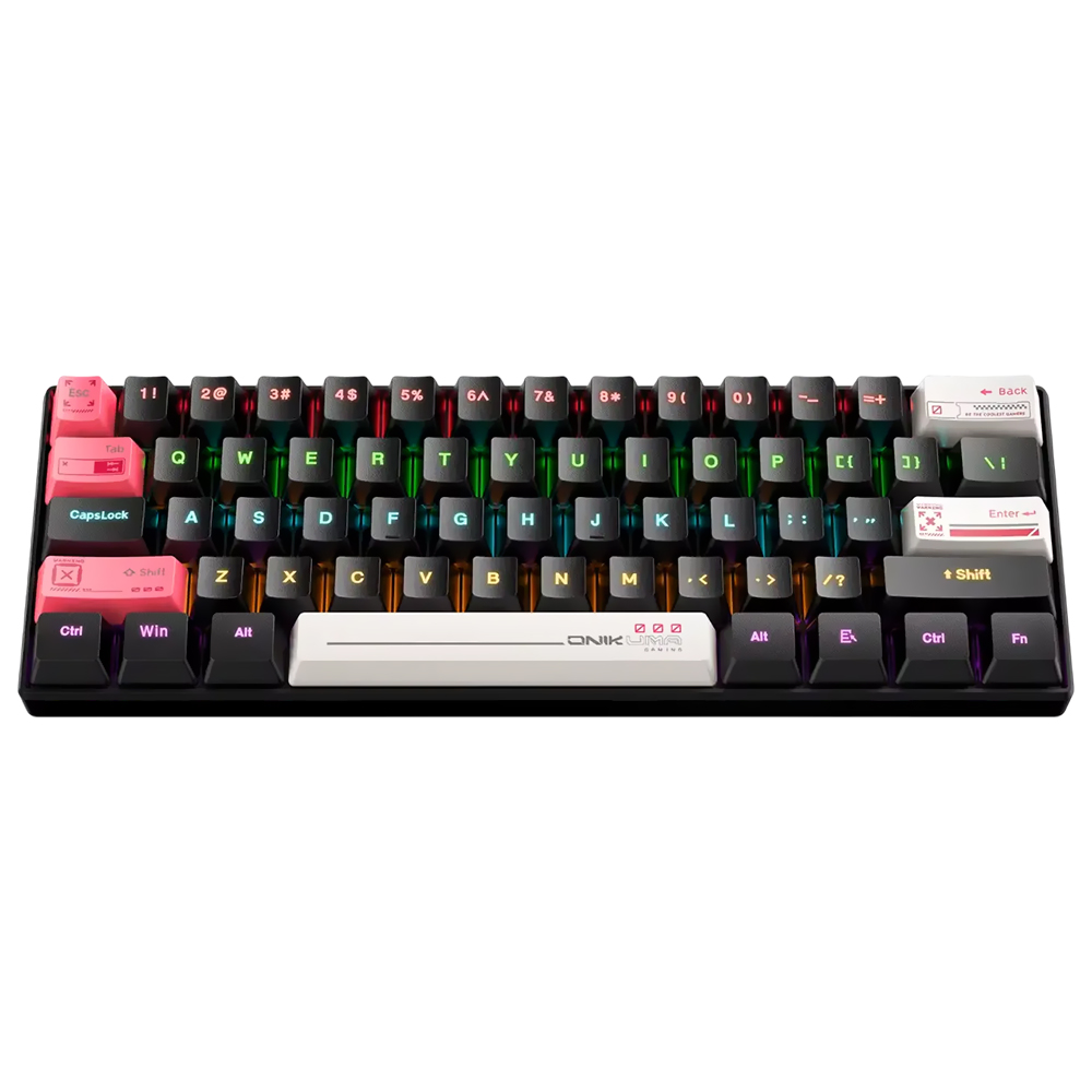 Teclado Gamer Mecánico Onikuma G55 Mini USB RGB Tea Inglés Negro