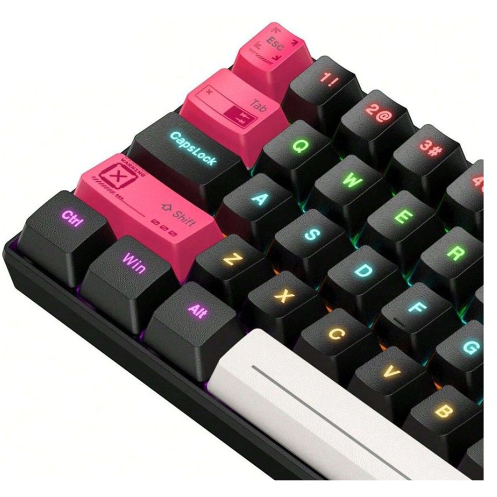 Teclado Gamer Mecánico Onikuma G55 Mini USB RGB Tea Inglés Negro