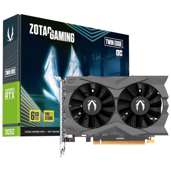 Tarjeta Gráfica ZOTAC Gaming Twin Edge OC 6 GB GeForce RTX 3050 GDDR6-ZT-A30510H-10L