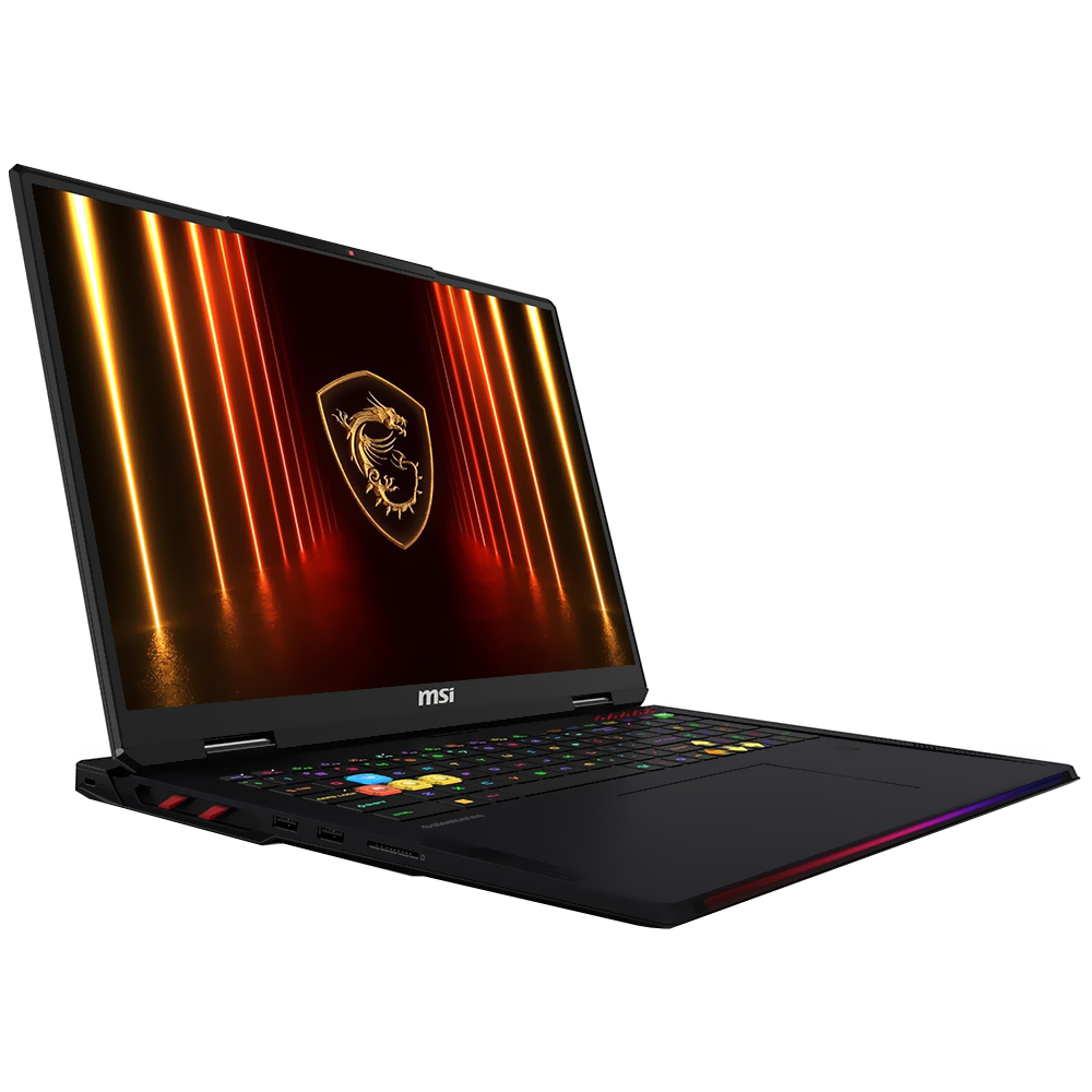Notebook Gamer MSI Raider HX AI A2XWJG-416US Intel Core Ultra 9 285HX Pantalla QHD+ 18" 64GB de RAM 2TB SSD Win11Home GeForce RTX5090 24GB