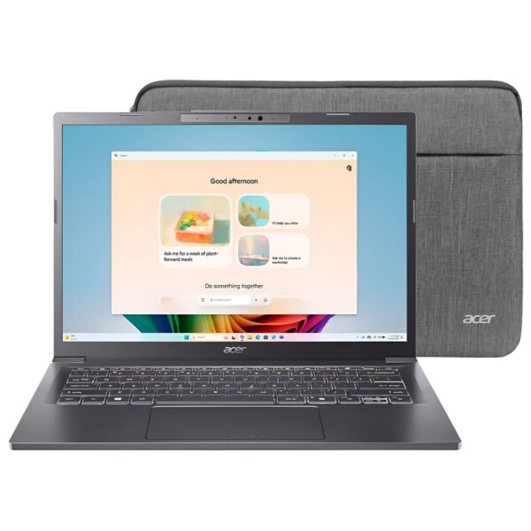 Notebook Acer Aspire 14 AI A14-52MT-701K Intel Core Ultra 7 258V Pantalla Touch WUXGA 14" 32GB RAM 1Tb SSD Windows 11 Home - Steel Gris (Inglés)