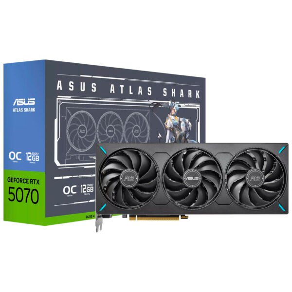 Placa de Video ASUS Atlas Shark OC 12GB GeForce RTX5070 GDDR7 - ATS-RTX5070-O12G