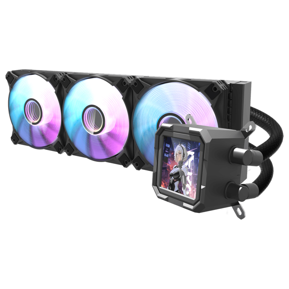 Refrigeración Liquida DarkFlash DV360S Wave Series 360MM ARGB - Blanco