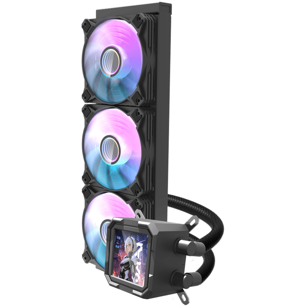 Refrigeración Liquida DarkFlash DV360S Wave Series 360MM ARGB - Blanco