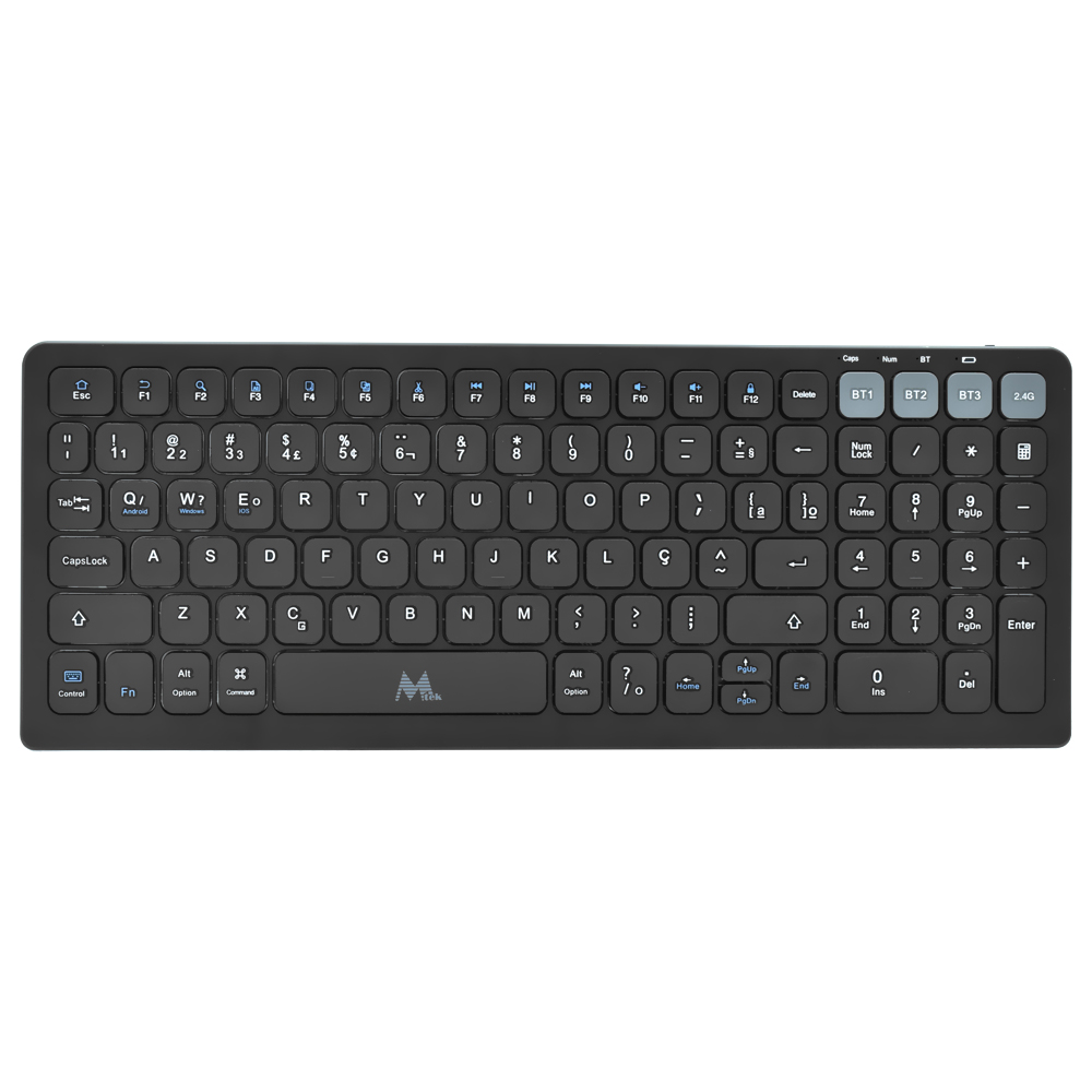 Teclado Mtek KWB-2670B Wireless Portugués Negro