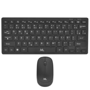 Teclado + Mouse Mtek KM-5276B Wireless Portugués Negro