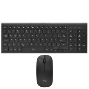 Teclado + Mouse Mtek KM-5515B Wireless Portugués Negro