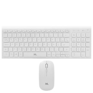 Teclado + Mouse Mtek KM-5515W Wireless Portugués Blanco