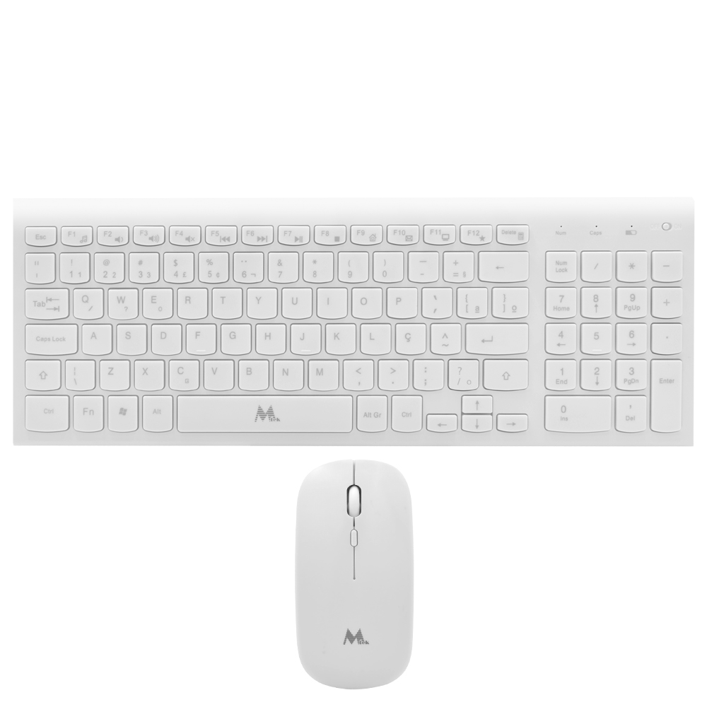Teclado + Mouse Mtek KM-5515W Wireless Portugués Blanco