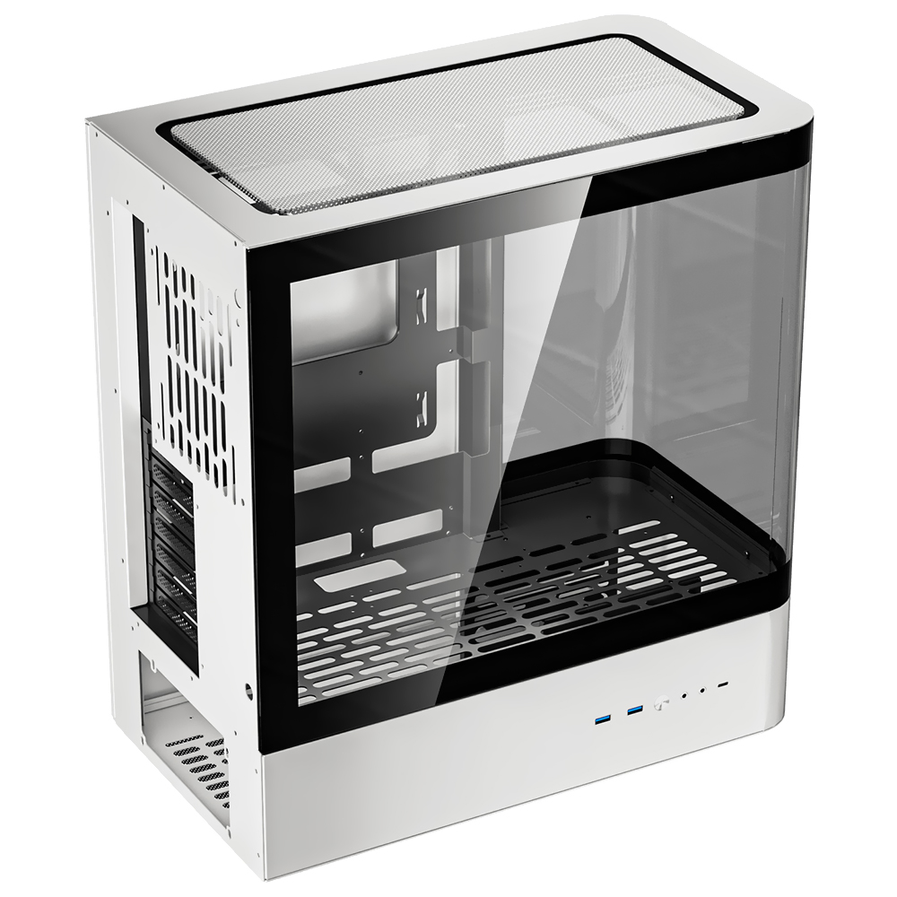 GABINETE GAMER DARKFLASH HM1 ATX ART ULTRA VIDRO Blanco - MINI ITX MICRO ATX