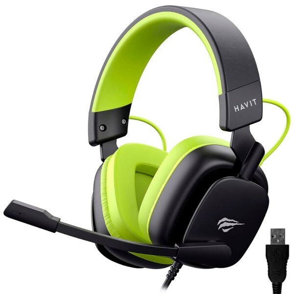 Auricular Con Micrófono Gamer Havit Gamenote H2048U Con Cable Negro Verde