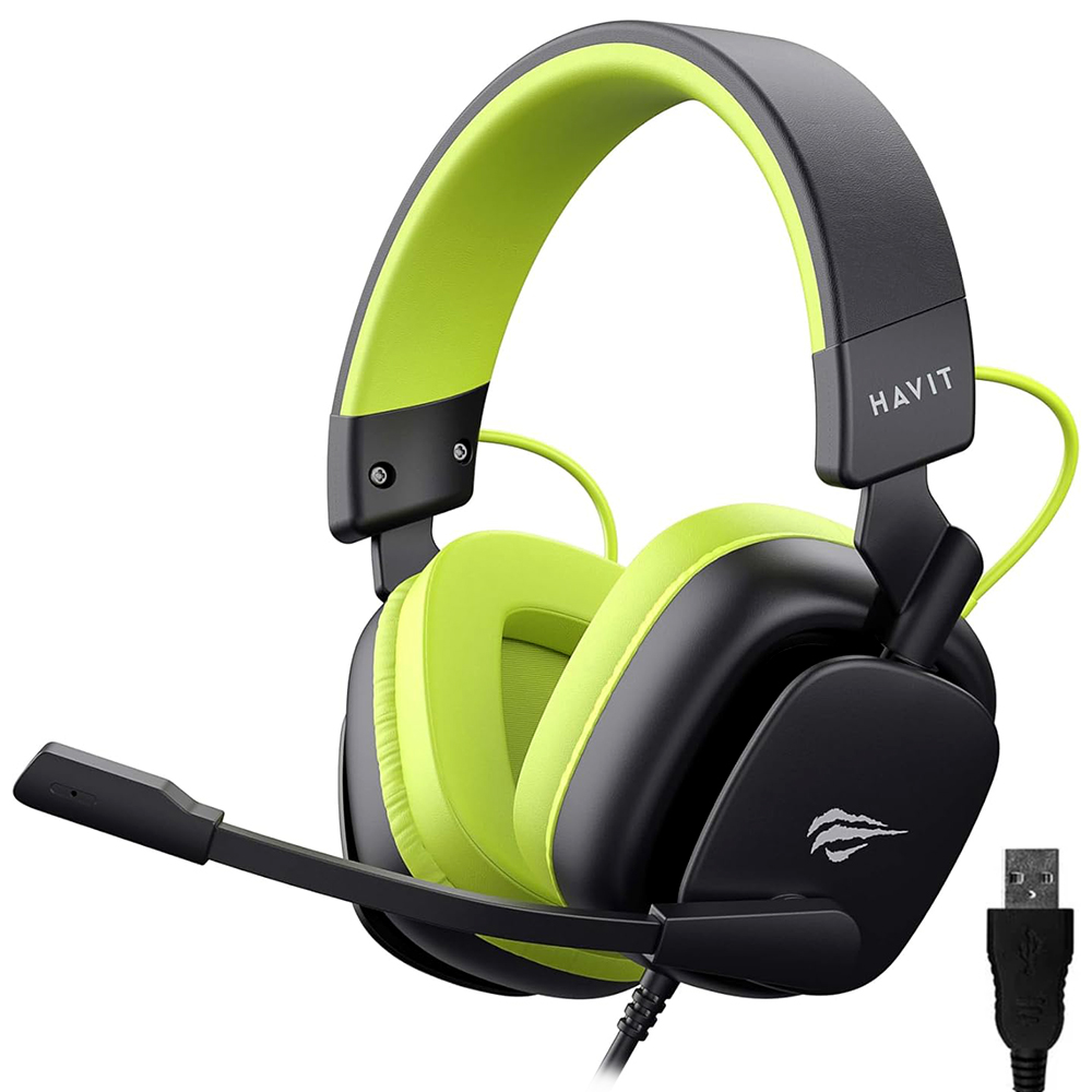 FONE C MIC. HAVIT H2048U GAMENOTE USB 7.1 GAMING PRETOVERDE