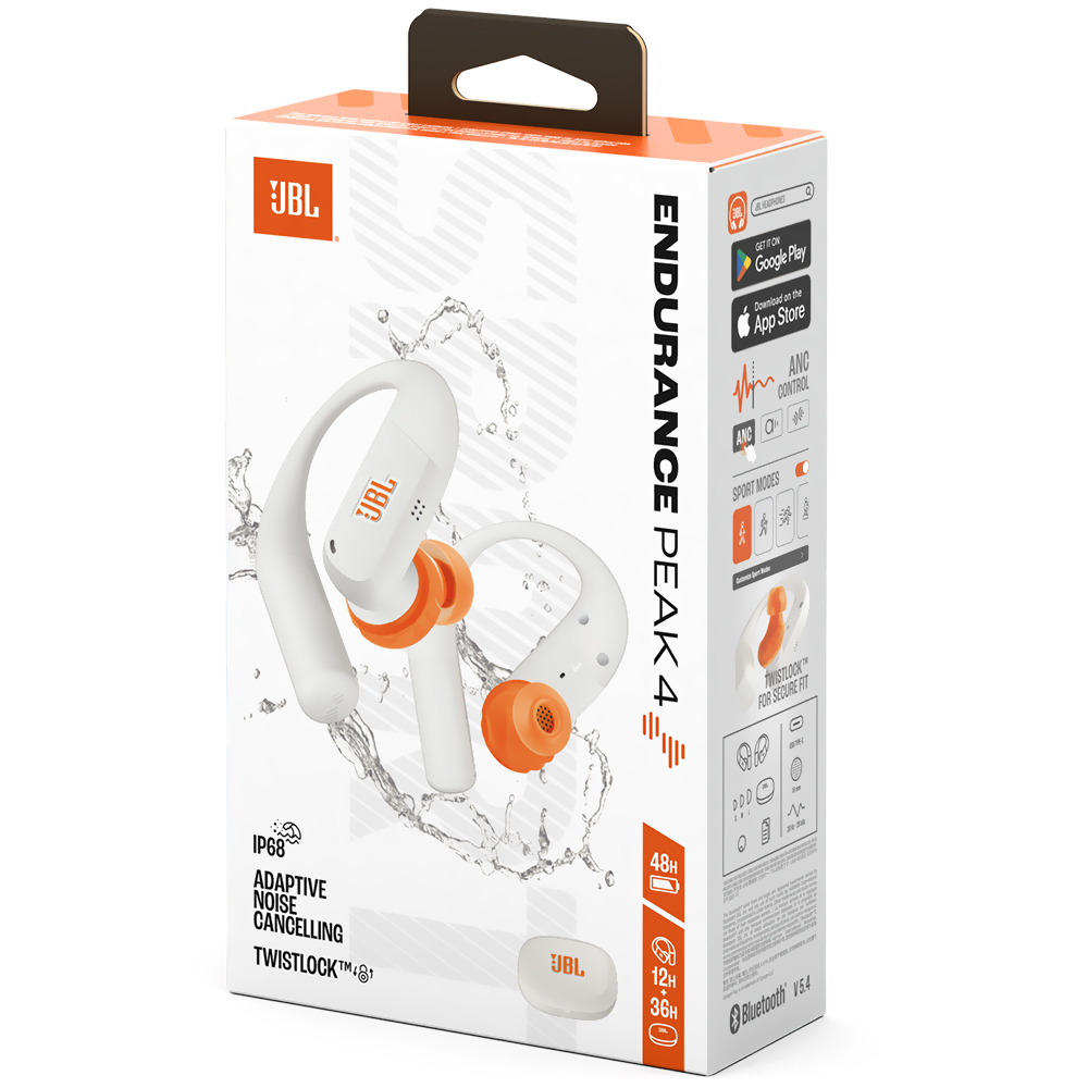 Auricular JBL Endurance Peak 4 Bluetooth - Blanco