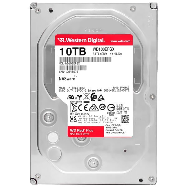 HDD Western Digital 10 TB WD Red Plus NAS 3.5" SATA 3 7200RPM-WD100EFGX