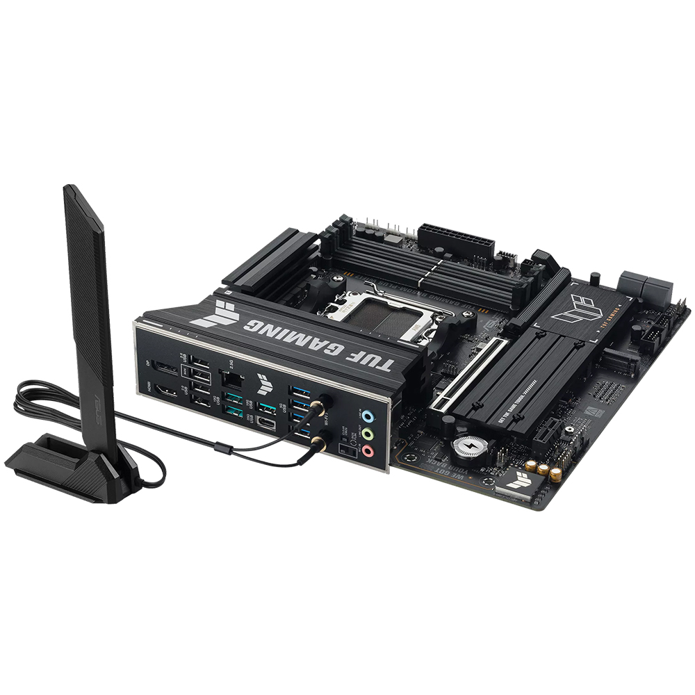 Placa Madre AM5 ASUS TUF GAMING B850M-PLUS WIFI7 M.2 DDR5 WIFI7 BT DP HDMI TYPE-C USB3.2 GLAN SOM 90Placa Madre1MU0-M0EAY0
