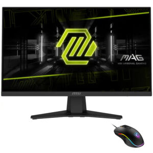 Monitor Gamer MSI Mag 244F 3BCA 23.8" Full HD Rapid IPS 200Hz 0.5Ms Negro + Mouse