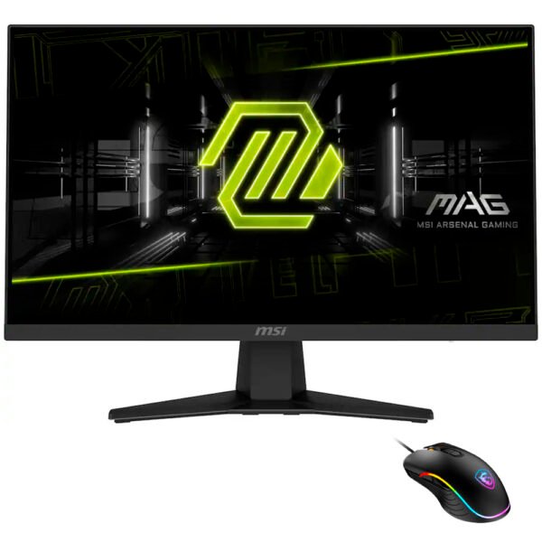 Monitor Gamer MSI Mag 244F 3BCA 23.8" Full HD Rapid IPS 200HZ 0.5MS-NEGRO + Mouse
