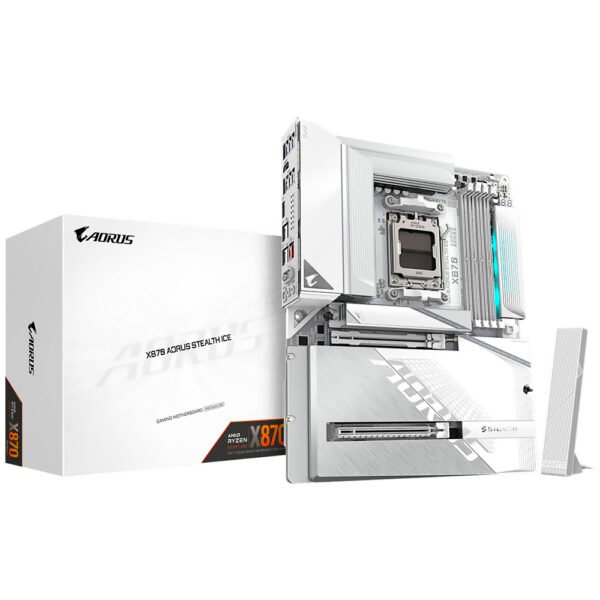 Placa Madre GIGABYTE X870 Aorus Stealth Ice Socket AM5 DDR5