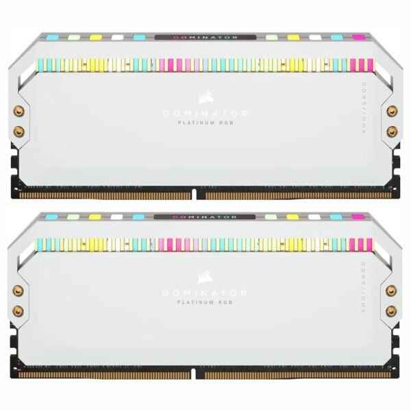 Memoria RAM CORSAIR Dominator Platinum DDR5 32GB (2X16GB) 6200MHZ Rgb Blanco (CMT32GX5M2X6200C36W)
